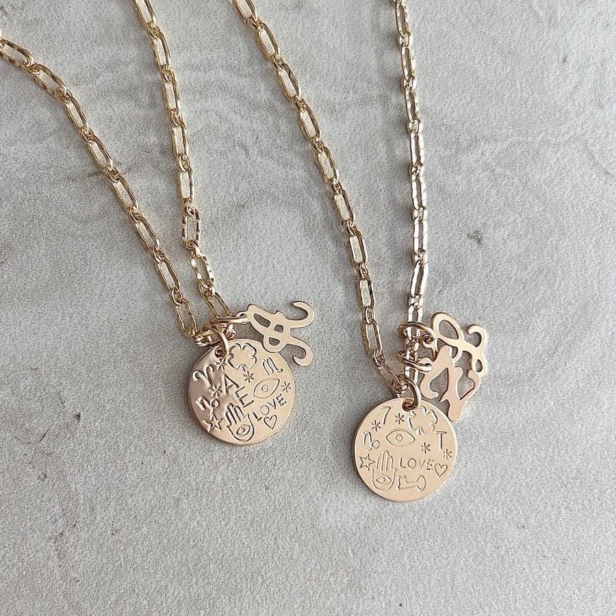 Love & Luck Initial Necklace