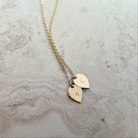 Lily - Double Lotus Petal Charm Necklace 18/20" - Gold, Silver >>