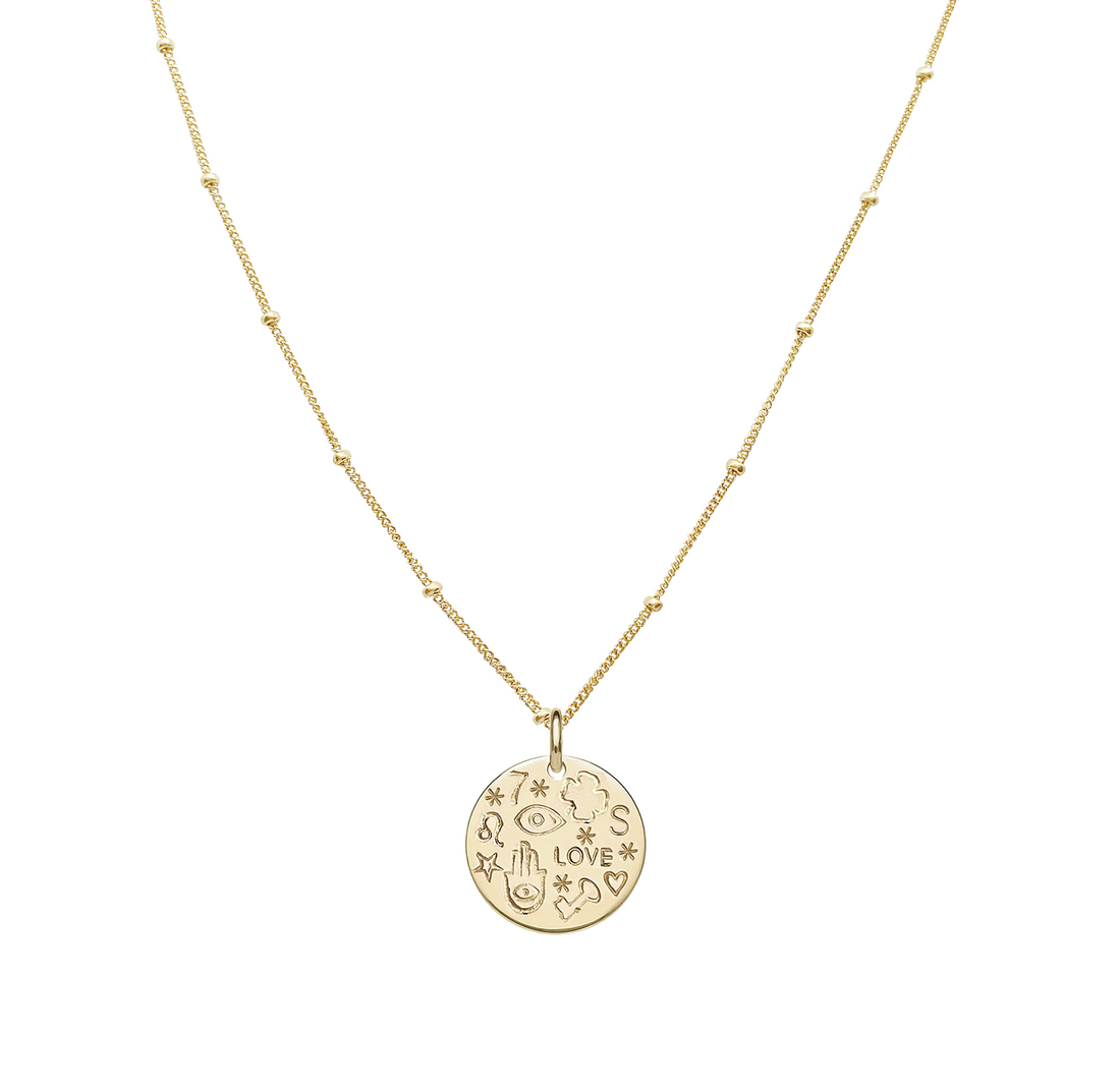 Love Luck Necklace Gold Silver Rose Gold Misuzi