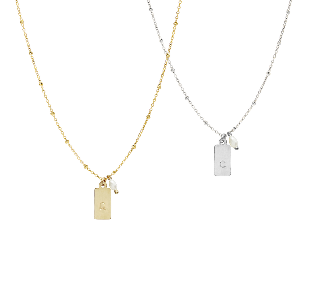 Aria Tag and Pearl Necklace