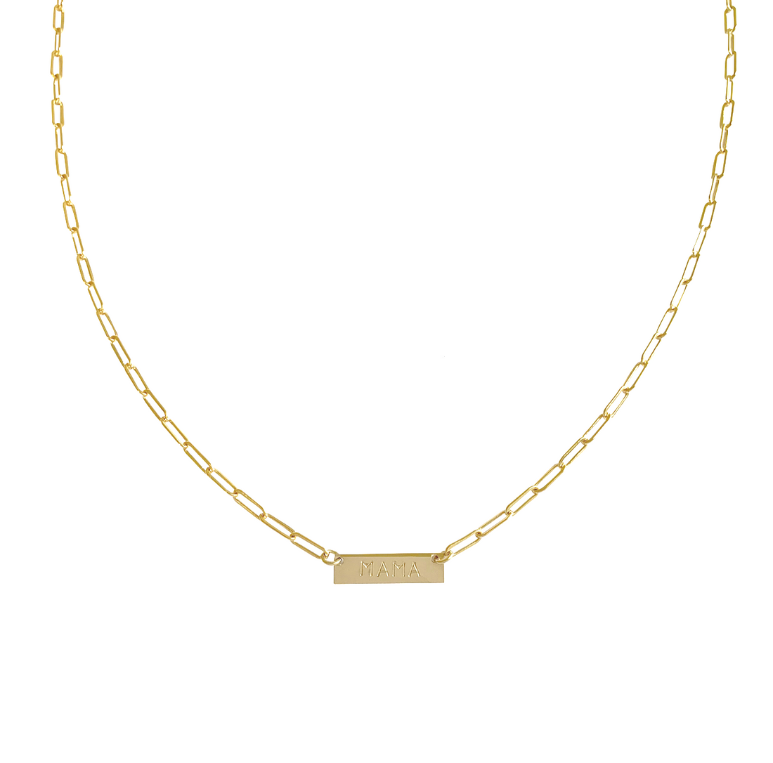 Nina - I.D. BAR Necklace - Gold, Silver >>