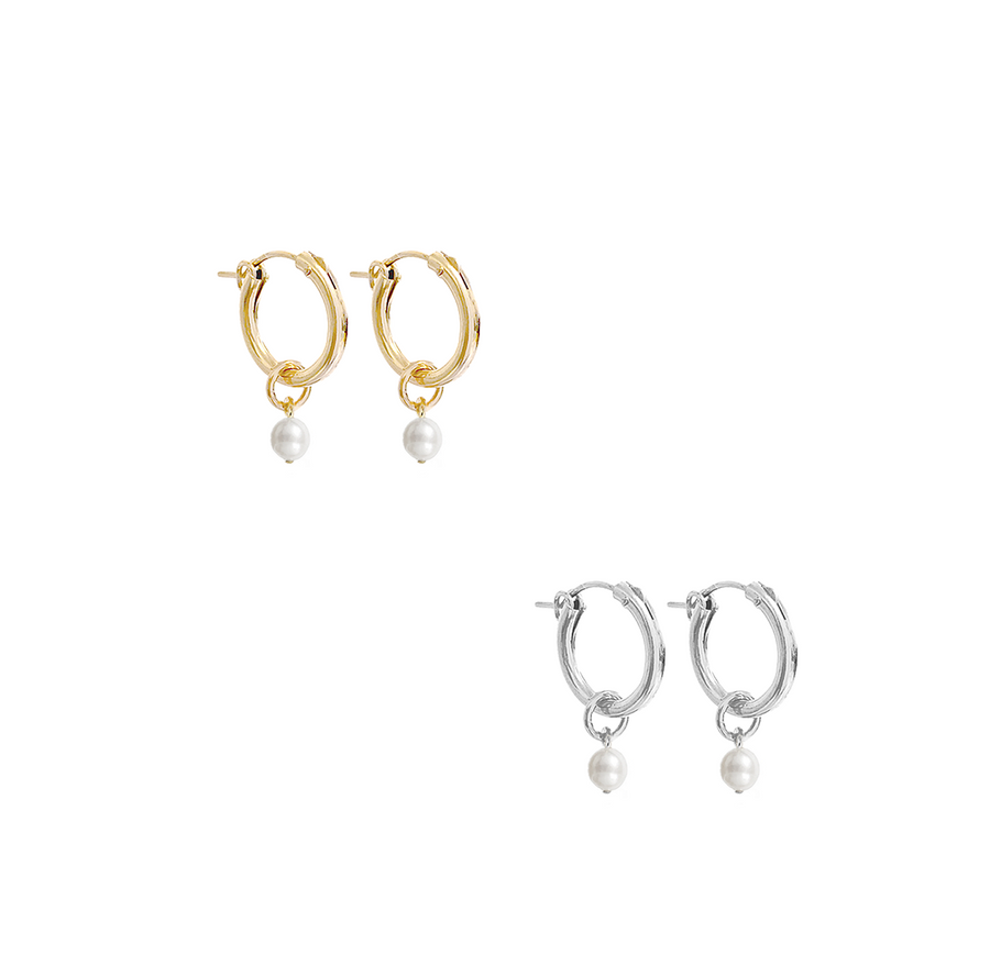 Paris Mini Pearl Hoop