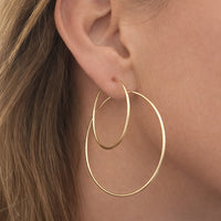 Ray Fine Hoop earrings - Gold, Silver, Rose Gold  >>>