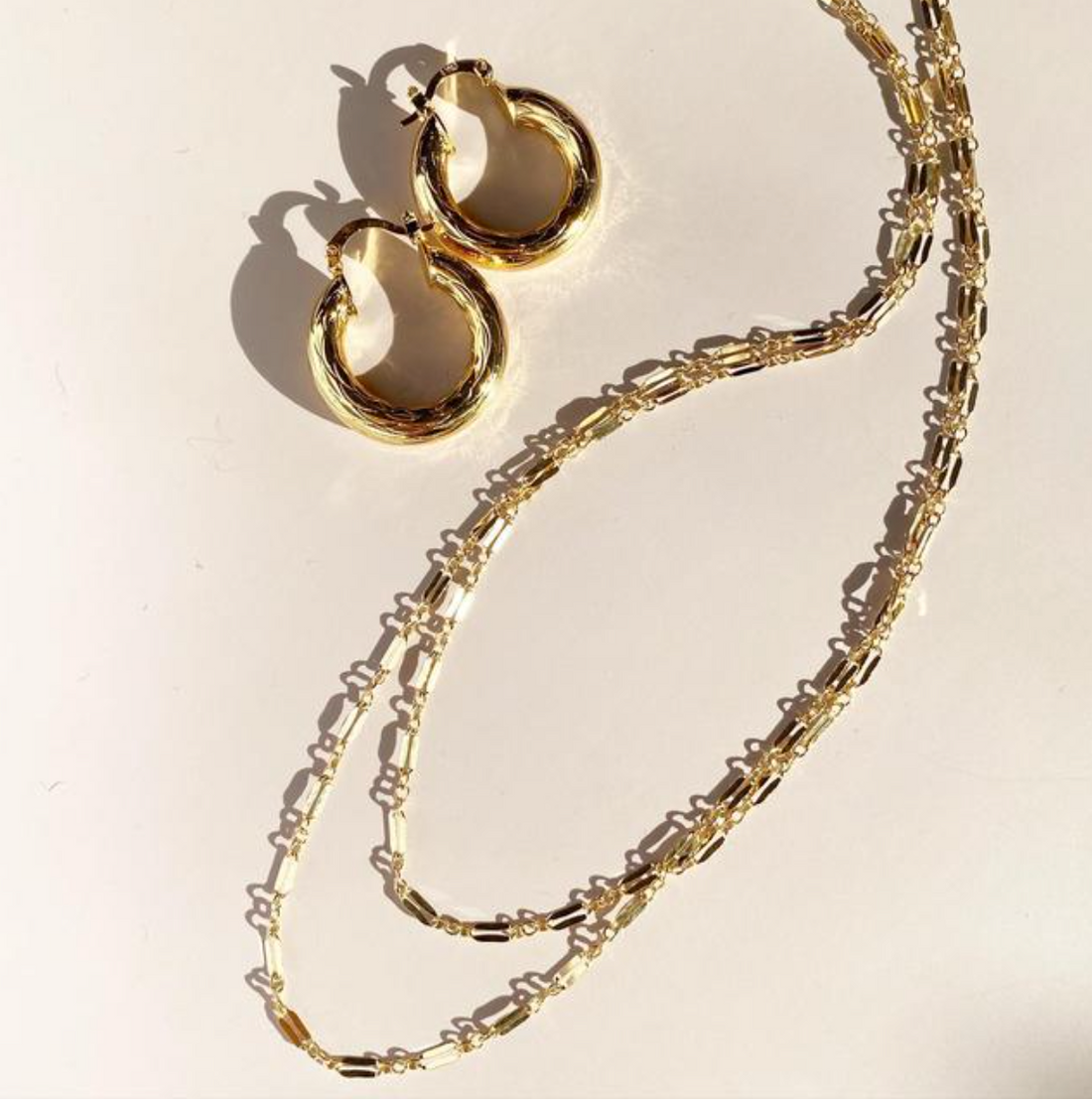 Kendell Double Chain Necklace - Gold, Silver >>