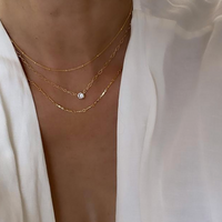 Sara Bar Chain Necklace - Gold, Silver >>