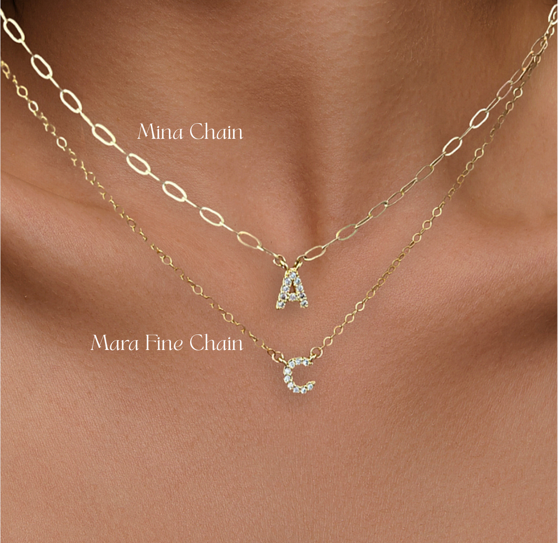 Mina Initial Necklace