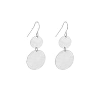 Double Mini and Large Disc Earring in Silver