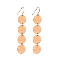 4 Classic Earring Rose gold Hammered
