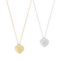 The Ally - Heart Tag Necklace in Gold & Silver Color