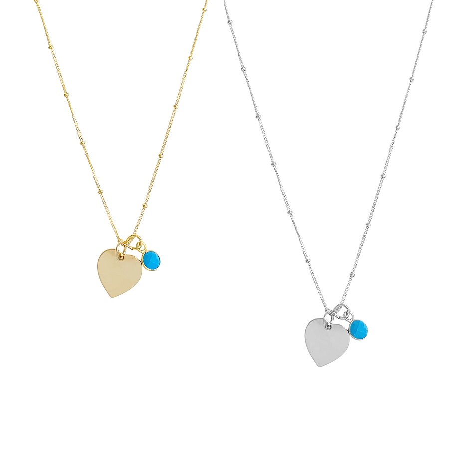 Amy Heart and Turquoise Necklace