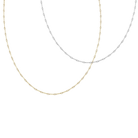 Sara Bar Chain Necklace - Gold, Silver >>