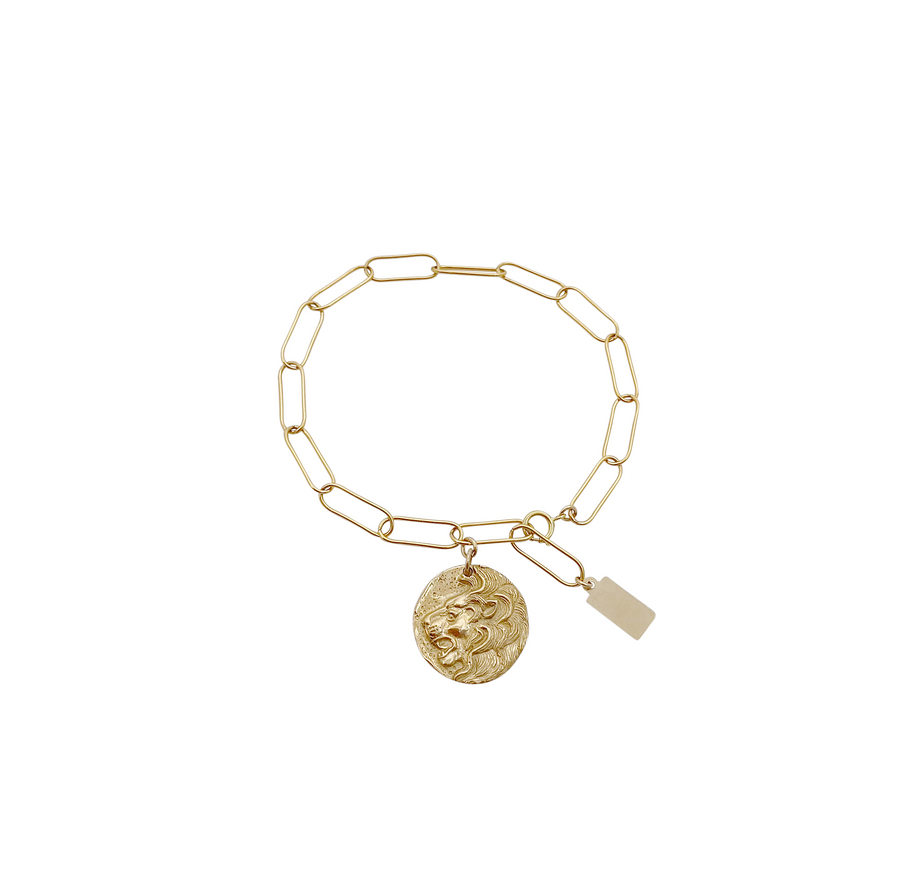 Marcel Lion Charm  Bracelet - Gold  >>