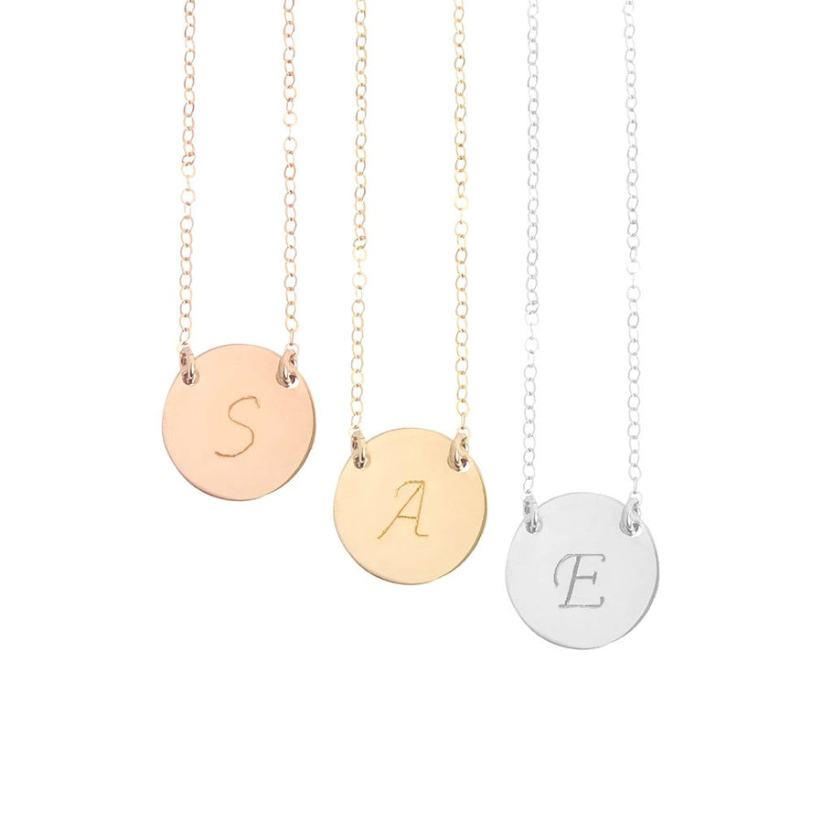 The Chloe Script Font Large Initial Necklace 