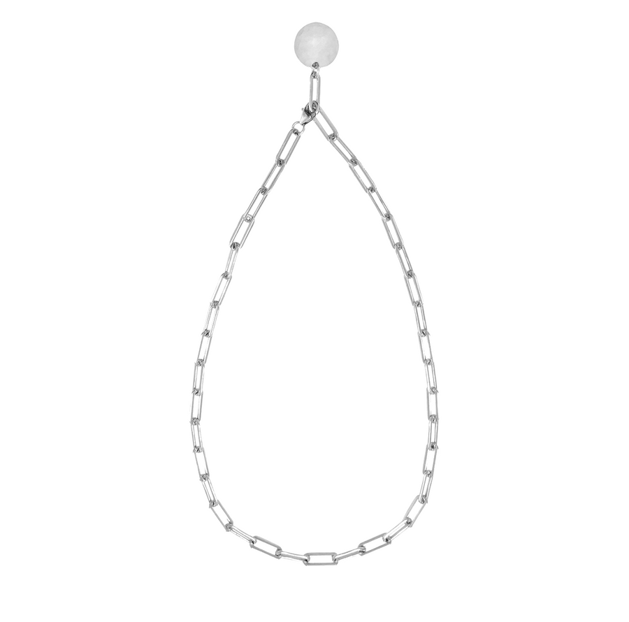 Heavy Chain Adjustable Choker in Silver Color