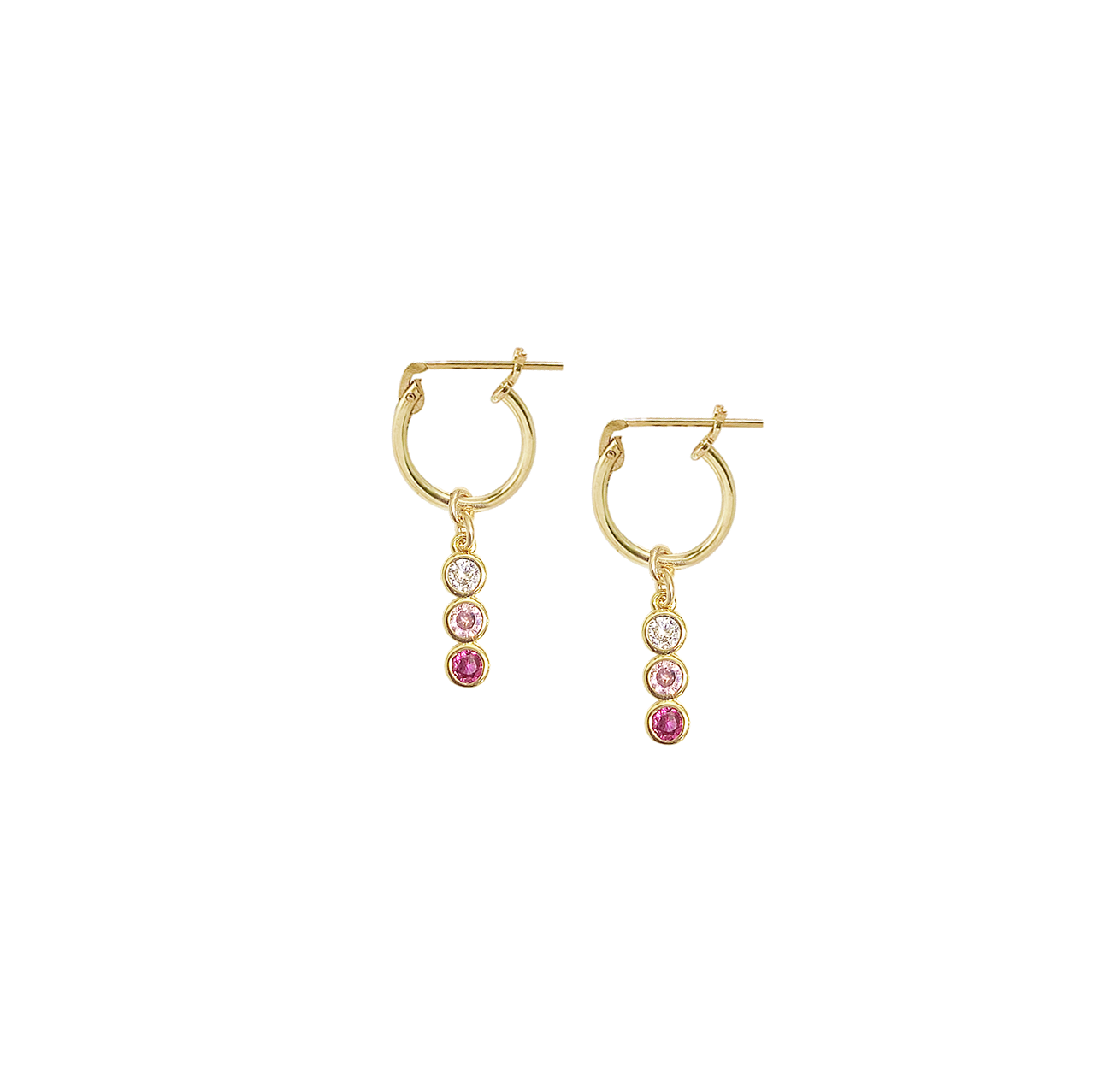 Dillon - Ombre Pink Hoop | Designer Jewellery | Misuzi