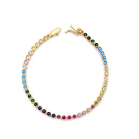 Dillon - Celia Tennis Bracelet - Multi, Turquoise, Clear Topaz >>