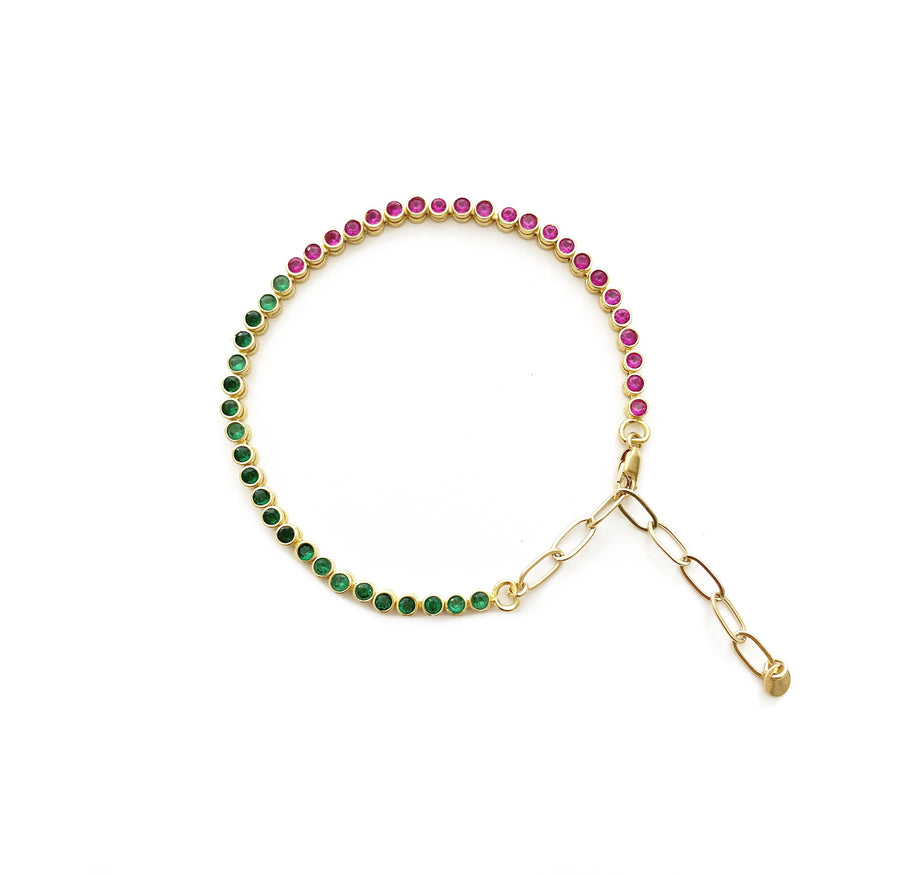 Dillon - Celia Tennis Chain Bracelet - Gold >>