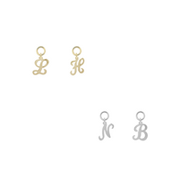 Eden Initial Earring Charms - Gold,Silver  >>>