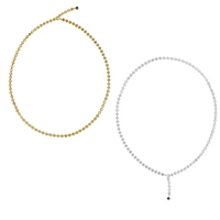 Emery Disc Chain Necklace - Gold, Silver >>