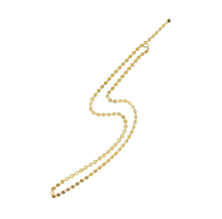 Emery Disc Chain Necklace - Gold, Silver >>