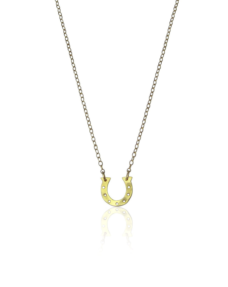 Lucky Horseshoe Necklace in Gold Color