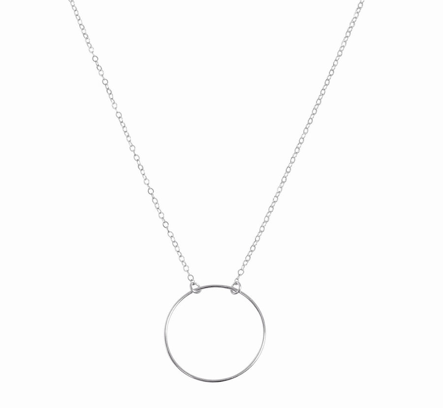 The Izzy - Large O Necklace in Silver