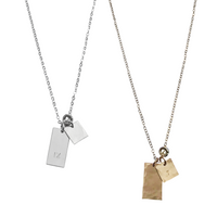 The Jackson Medium Tag Necklace in Gold, Silver