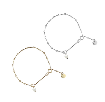Laya Pearl and Bar Chain bracelet - Gold, Silver >>
