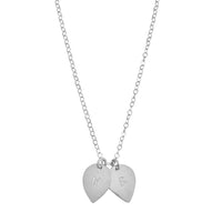 The Lily Double Lotus Petal Charm Silver Necklace 18/20"