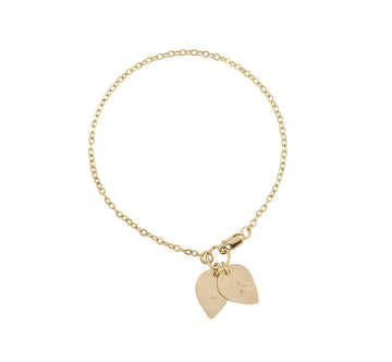 The Lily Double Lotus Petal Charm Bracelet Gold, Silver