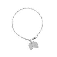 The Lily Double Lotus Petal Charm Bracelet Silver