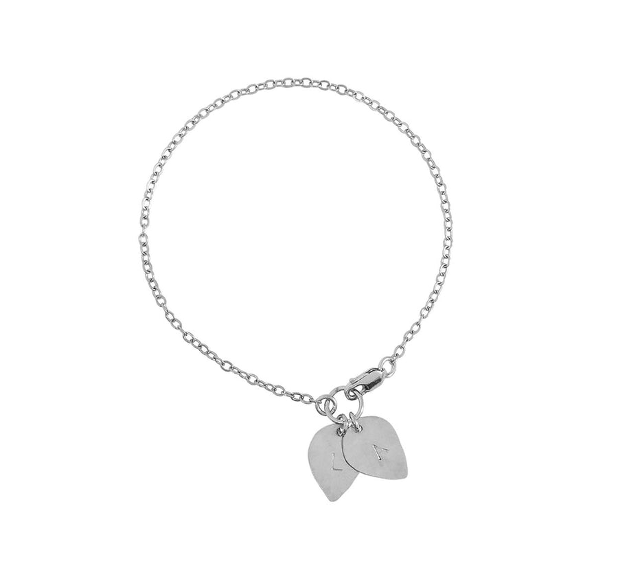 The Lily Double Lotus Petal Charm Bracelet Silver