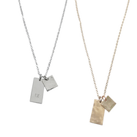 The Louis Medium Tag Necklace in Gold, Silver