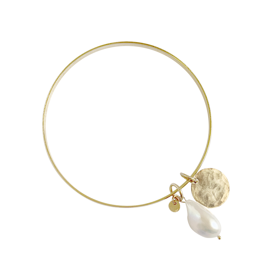 Manni Bangle with Baroque Pearl and Disc