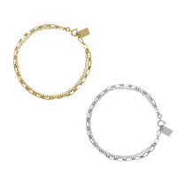 Maple Double Chain Bracelet - Gold, Silver >>