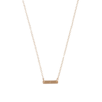 The Maya Mini Bar Initial Necklace 18/20" Gold, Silver