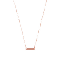 The Maya Mini Bar Initial Necklace 18/20" Gold, Silver-