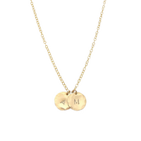 Milla - Disc Hammered Necklace - Gold, Silver, Rose Gold >>