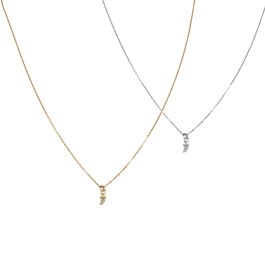 Mini Tusk Necklace - Gold, Silver, Rose Gold >>