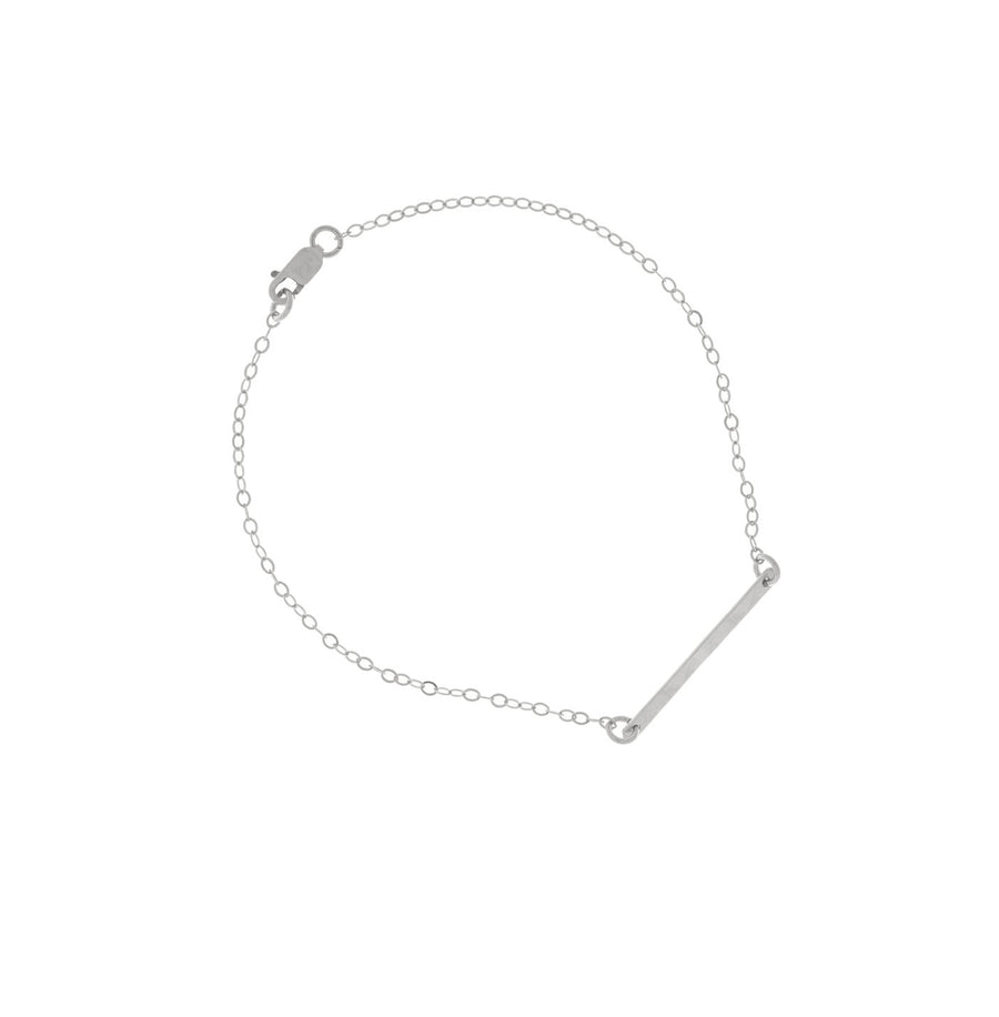 Ruby Mini Bar Bracelet in Silver Color