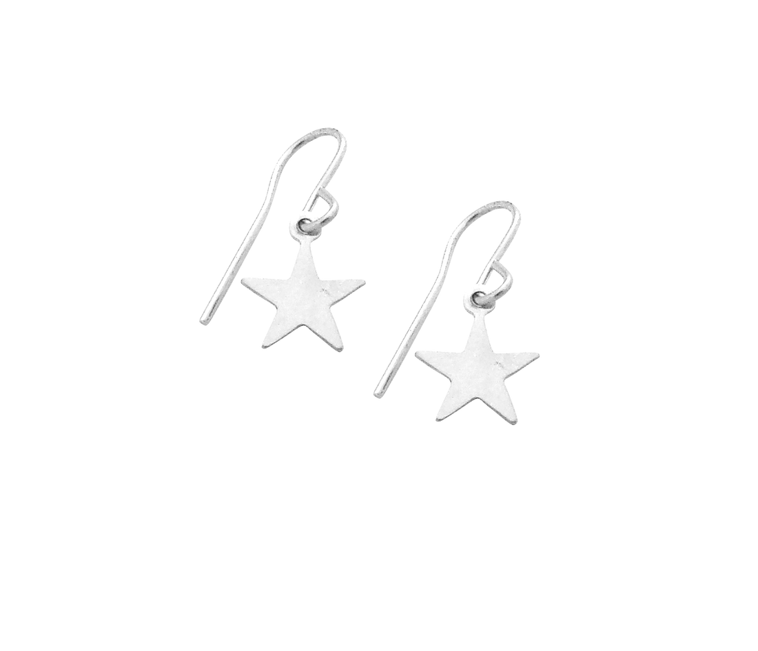 Mini Star Earrings in Silver Color