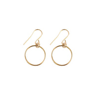 Mini Ring Earrings in Gold or Silver Colors