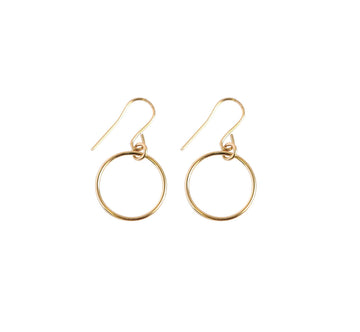 Mini Ring Earrings in Gold or Silver Colors