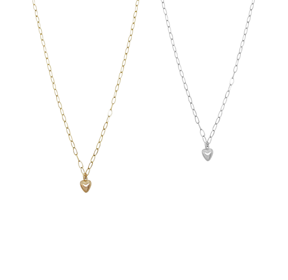 Sofia Heart Necklace - Gold, Silver >>