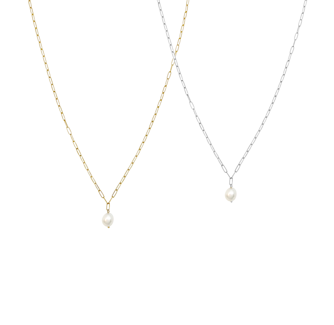 Cara Pearl Necklace - Gold, Silver, Rose Gold >>