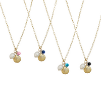 Arial Pearl Charm Necklace