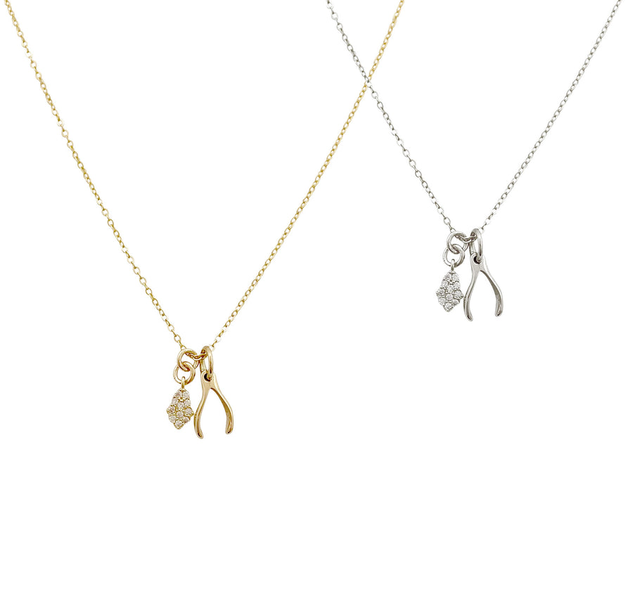 Mini Wish Necklace - Gold, Silver >>