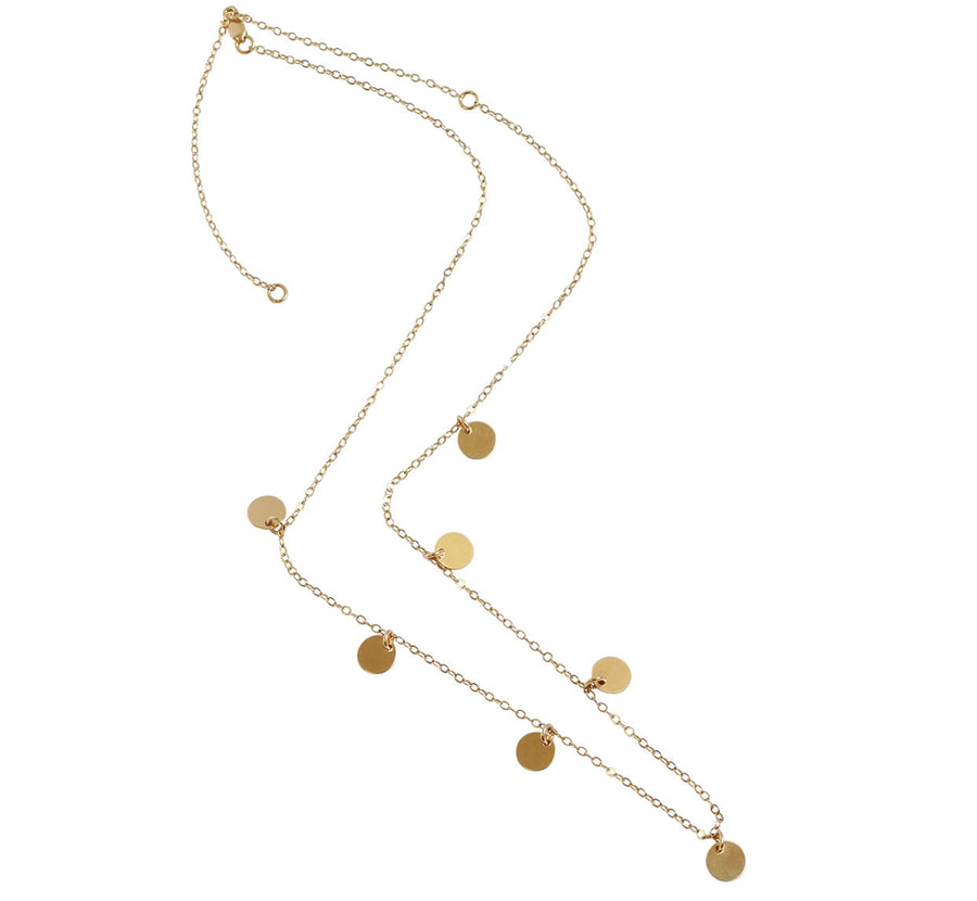 Gold Multi Wiggle Disc Necklace - Lovisa