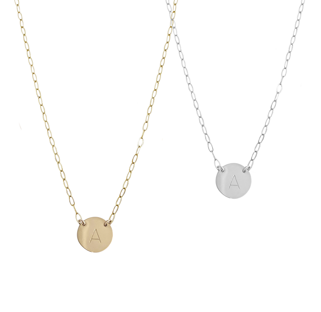 Sofia Large Disc Necklace - Gold, Silver >>