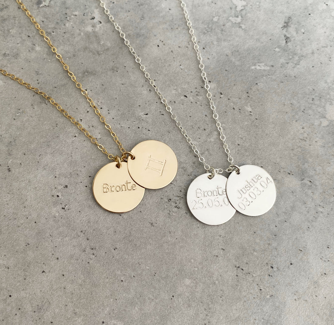 9ct Yellow Gold Double Disc Necklace – ST Hopper